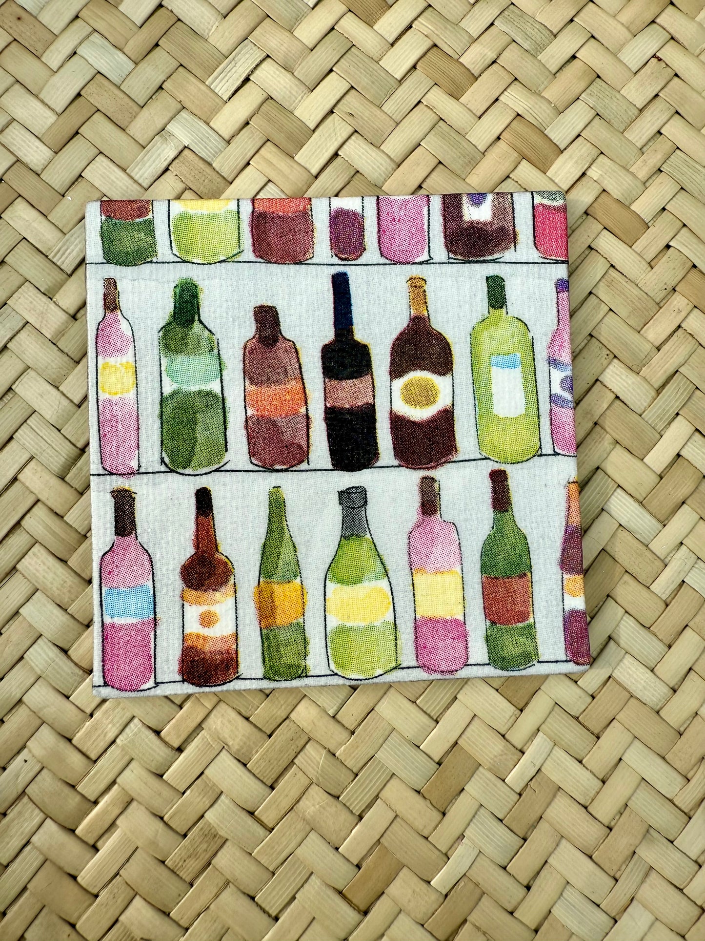 🍷 Cheers to Style – Liquor Bottle Magnet Set (3" Square, Set of 4)