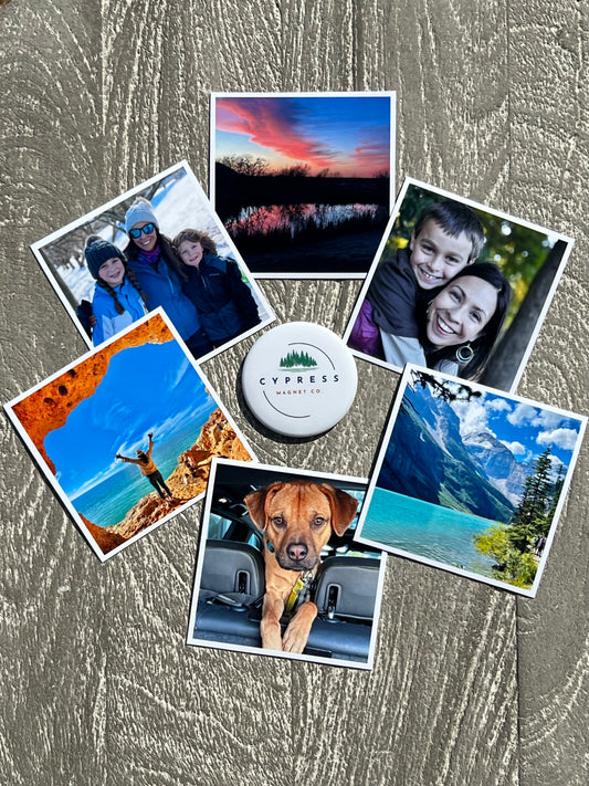 Custom Square Photo Magnets- Personalized Memories!